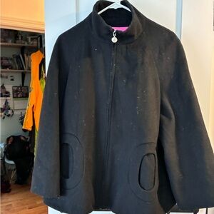 Betsey Johnson Leopard Print Lining Coat